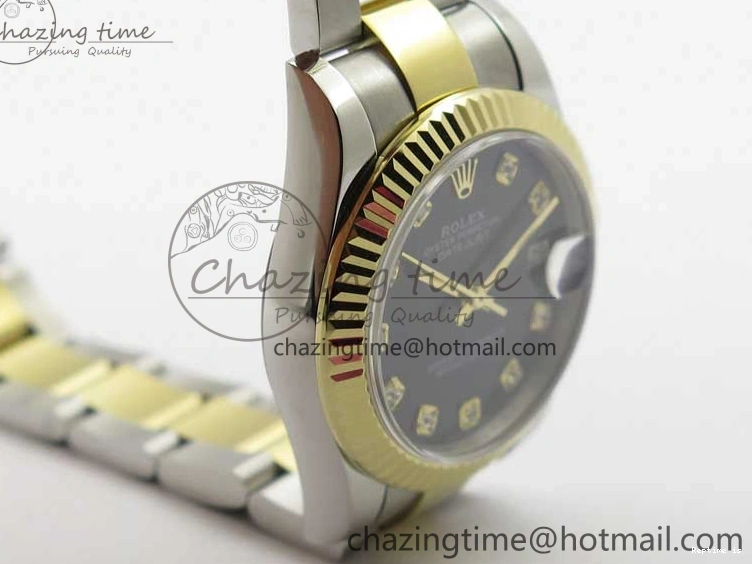 1225 StreetReady Datejust 31mm 278273 SS YG BP Maker Best Edition Black Diamonds Dial on SS YG Oyster Bracelet 2717